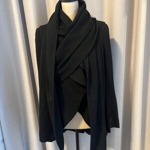 Ann Demeulemeester Black Tailcoat With Wrap Shrug